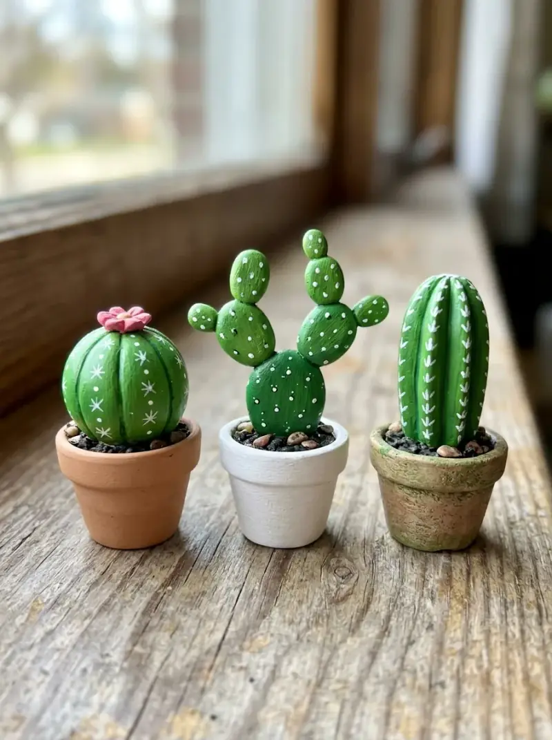 Mini Cactus Figurines