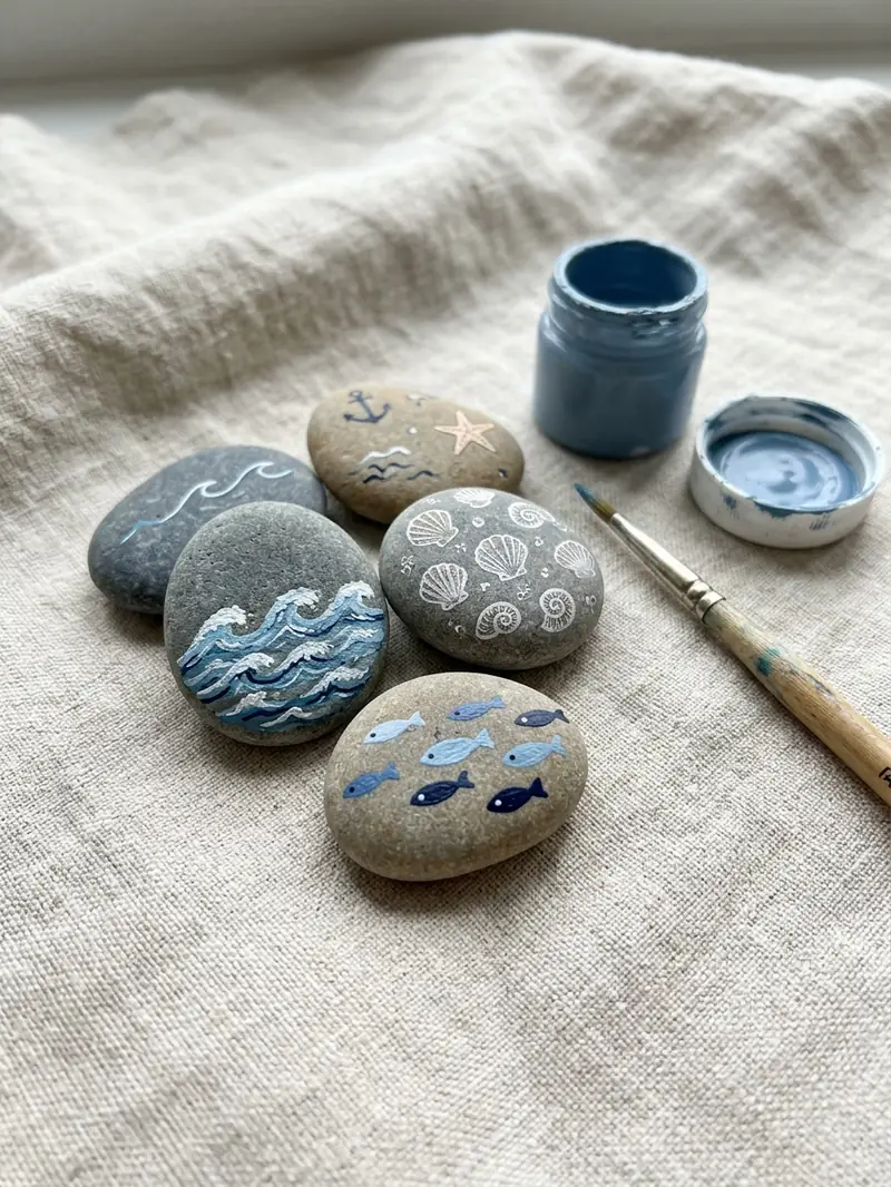 Painted Beach Pebbles
