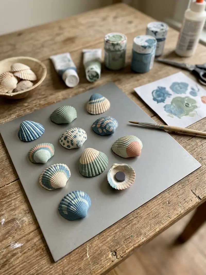 Painted Seashell Magnets