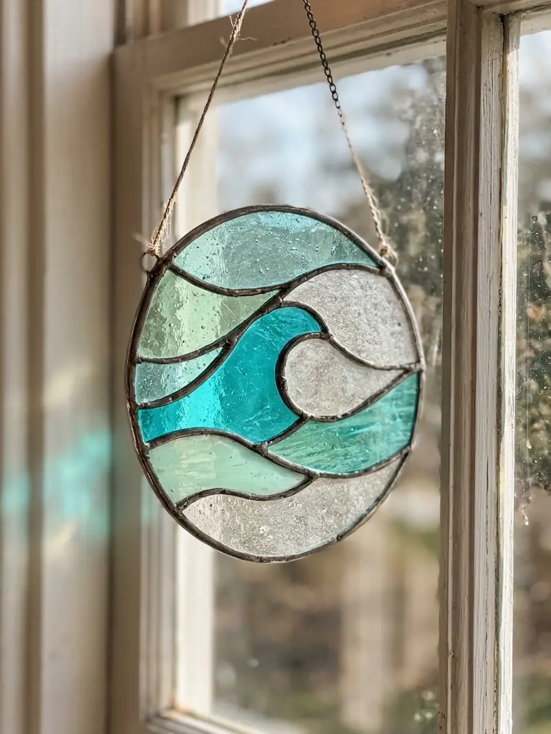 Sea Glass-Inspired Suncatcher