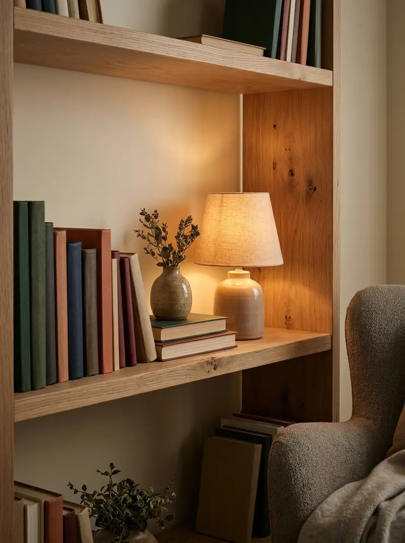 Use a Small Lamp for Evening Warmth