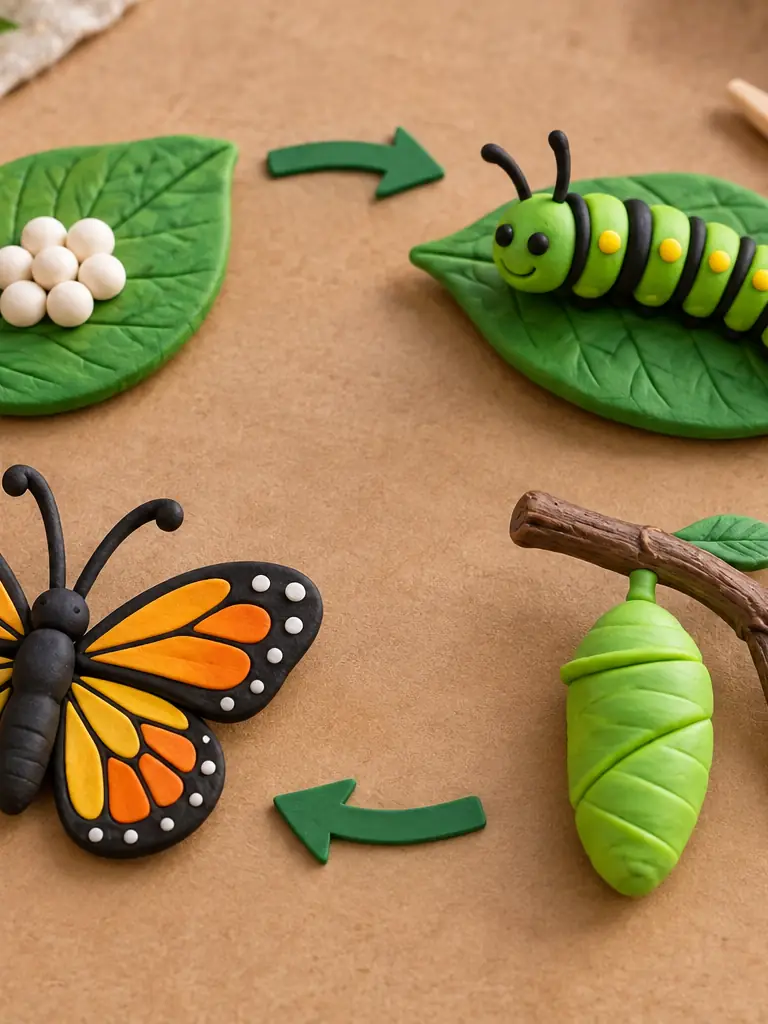 Clay Lifecycle Metamorphosis Models