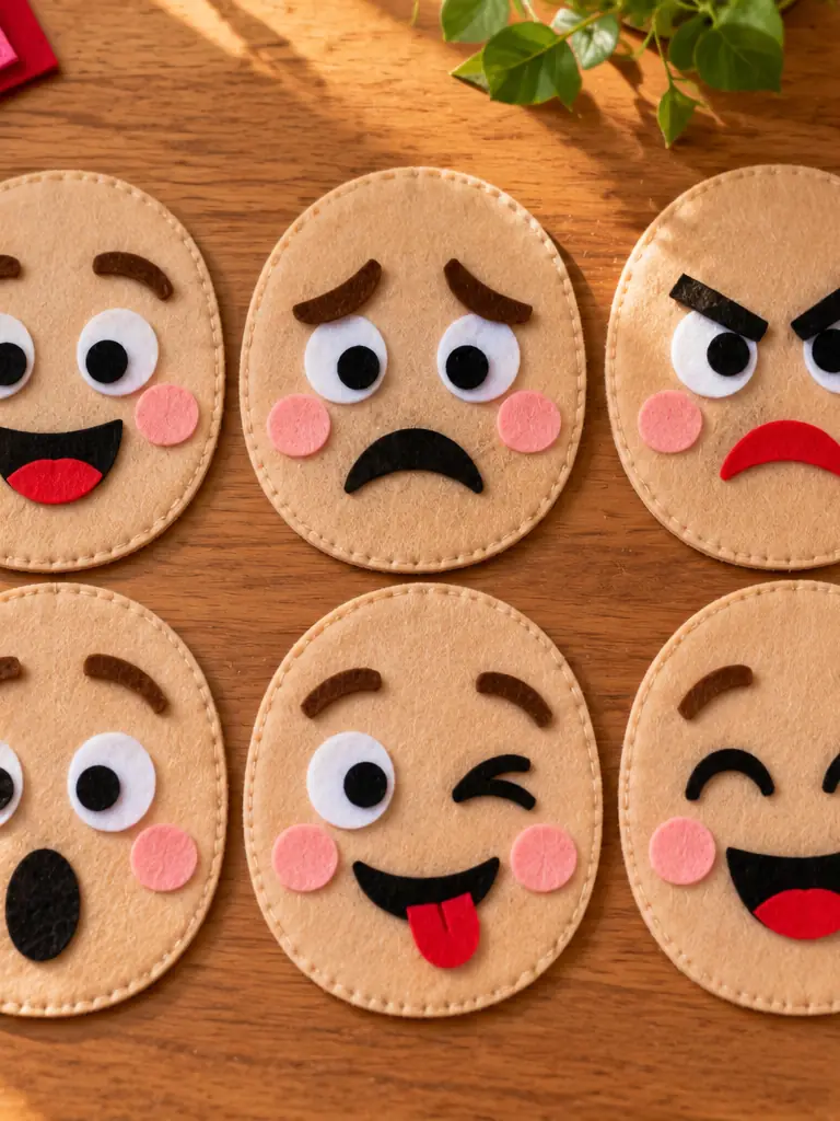 Felt Emotion Face Puzzles