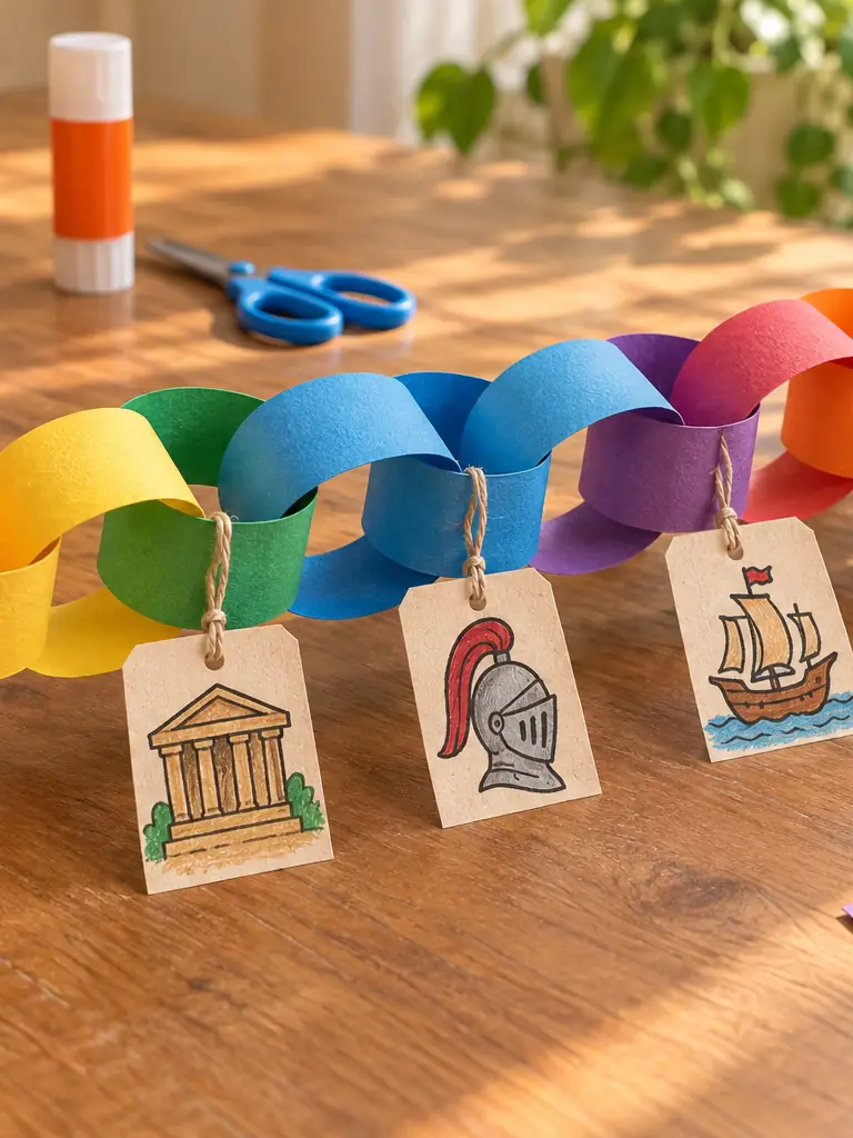Paper Chain History Timeline