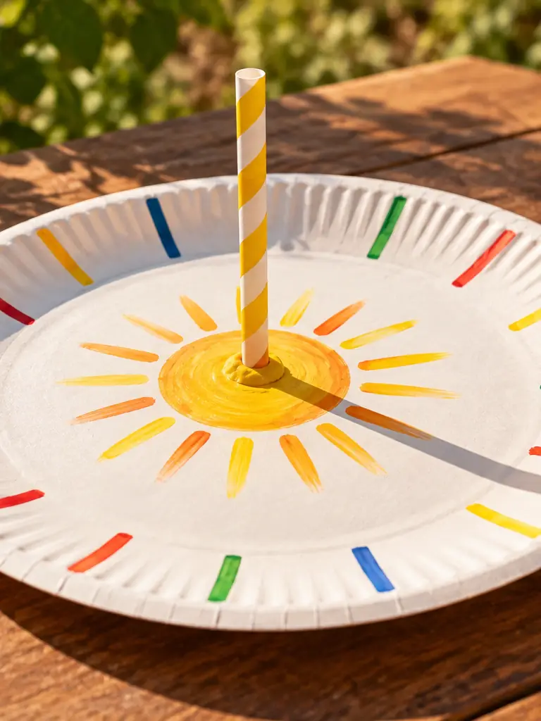 Paper Plate Sundial Clock