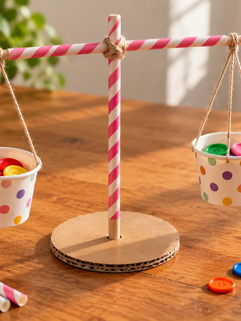Paper Straw Balance Scale