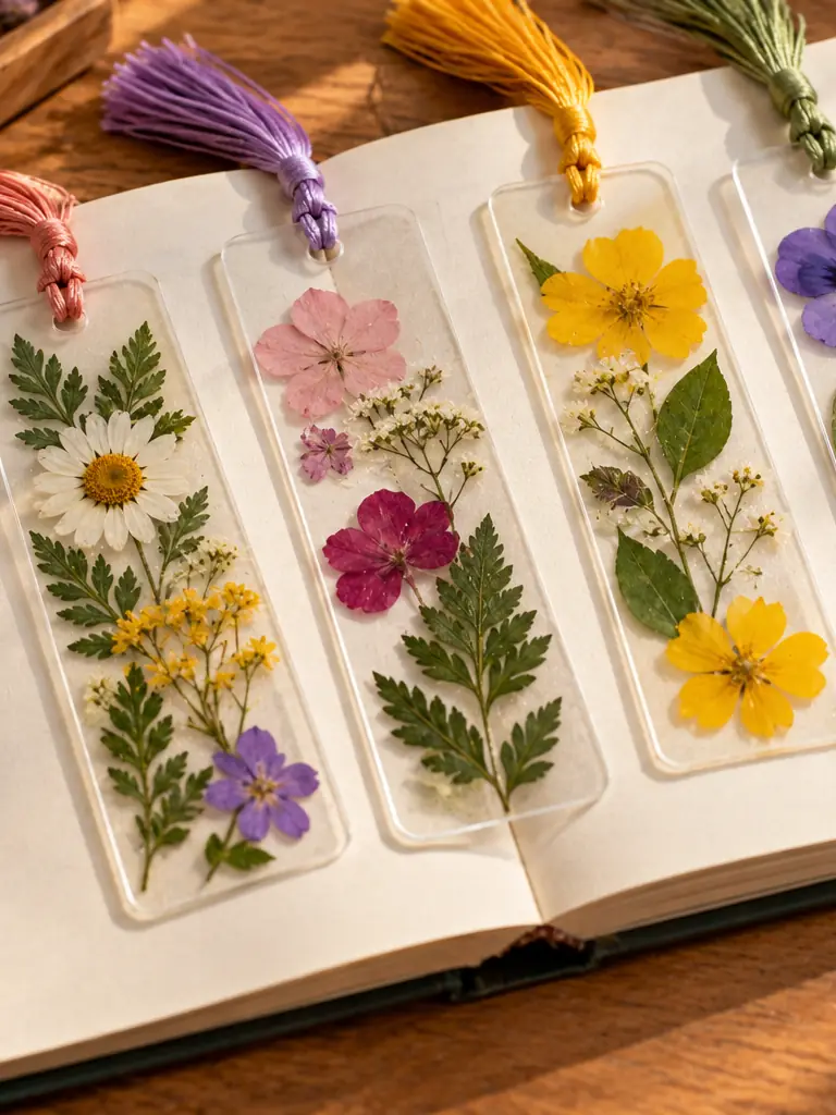 Pressed Flower Nature Bookmarks