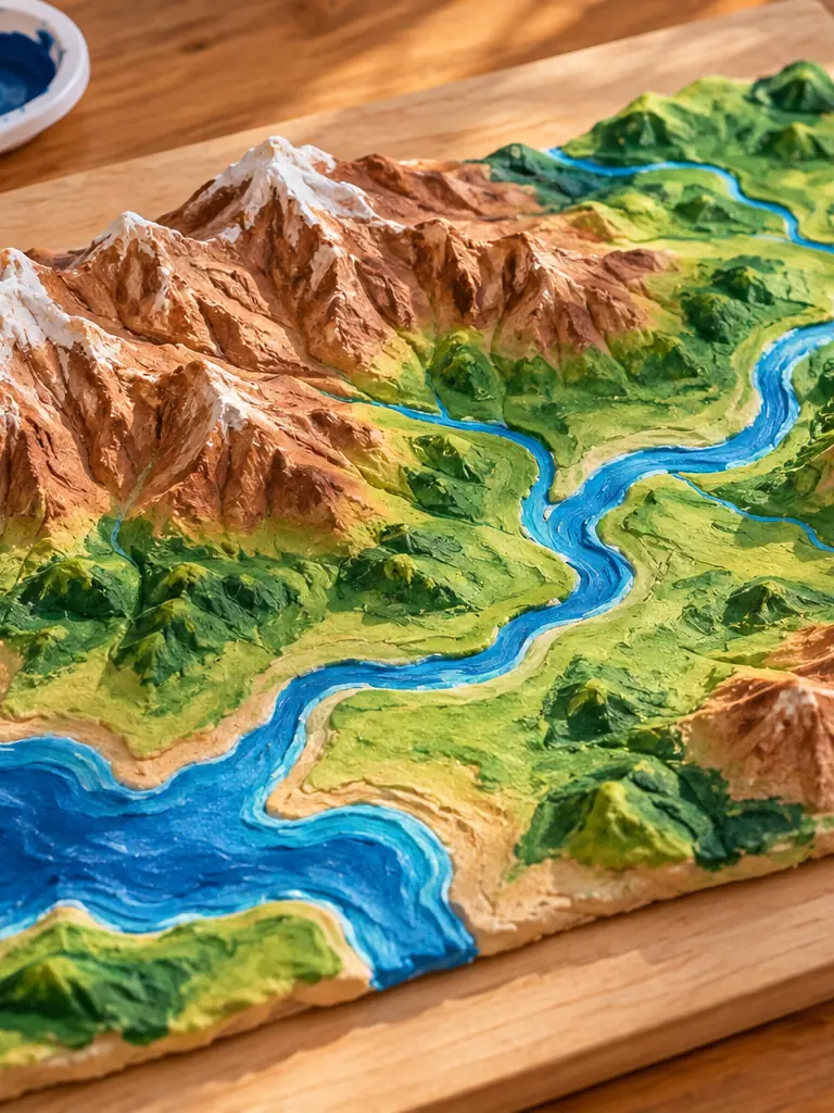 Salt Dough Topographic Maps