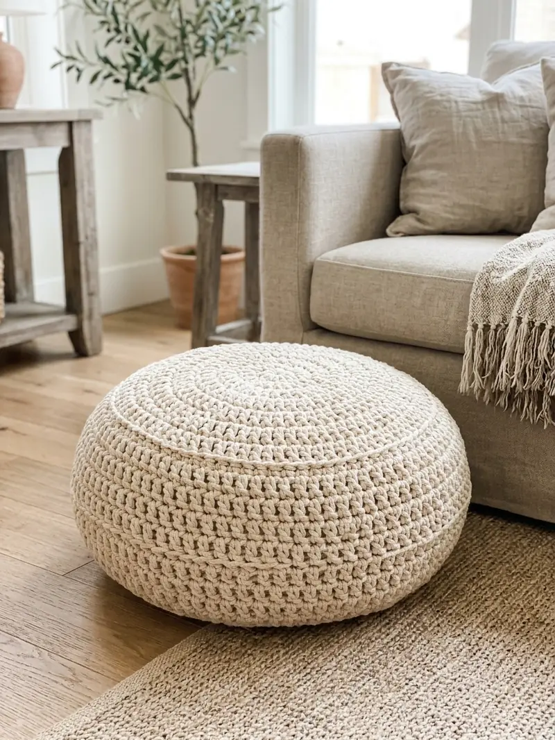 Crochet Floor Pouf