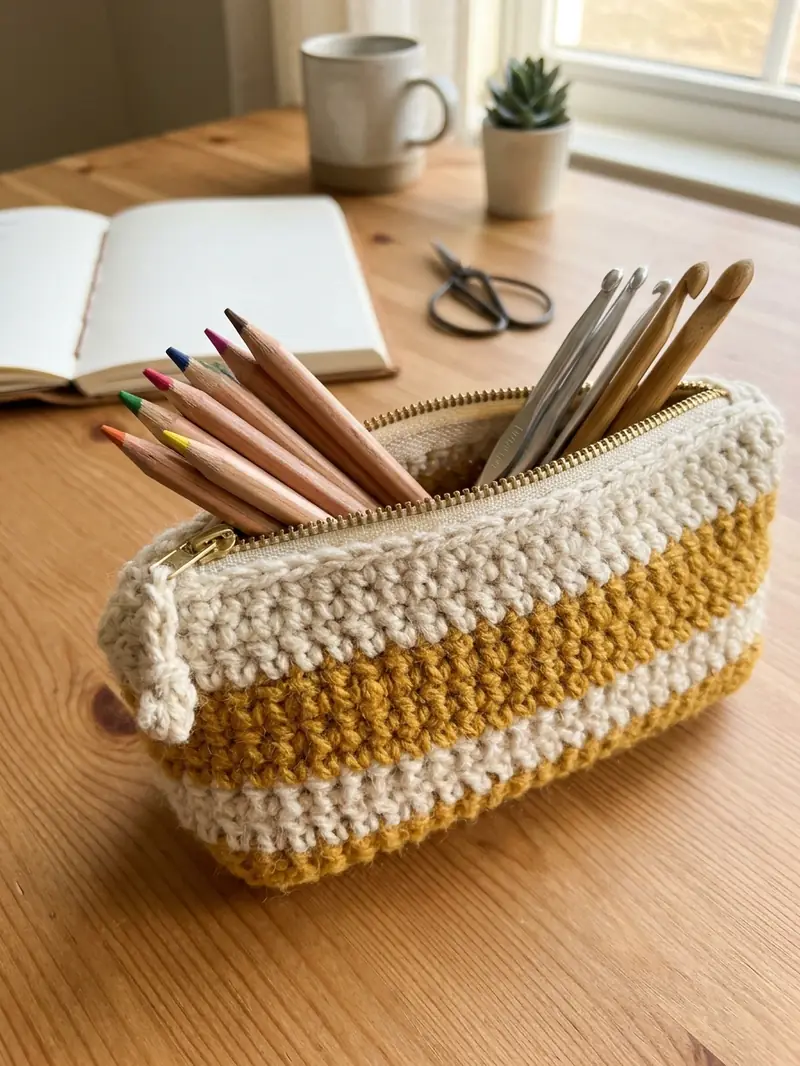 Crochet Pencil Case