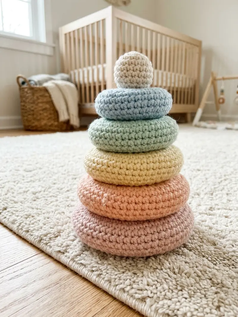 Crochet Stacking Rings Toy