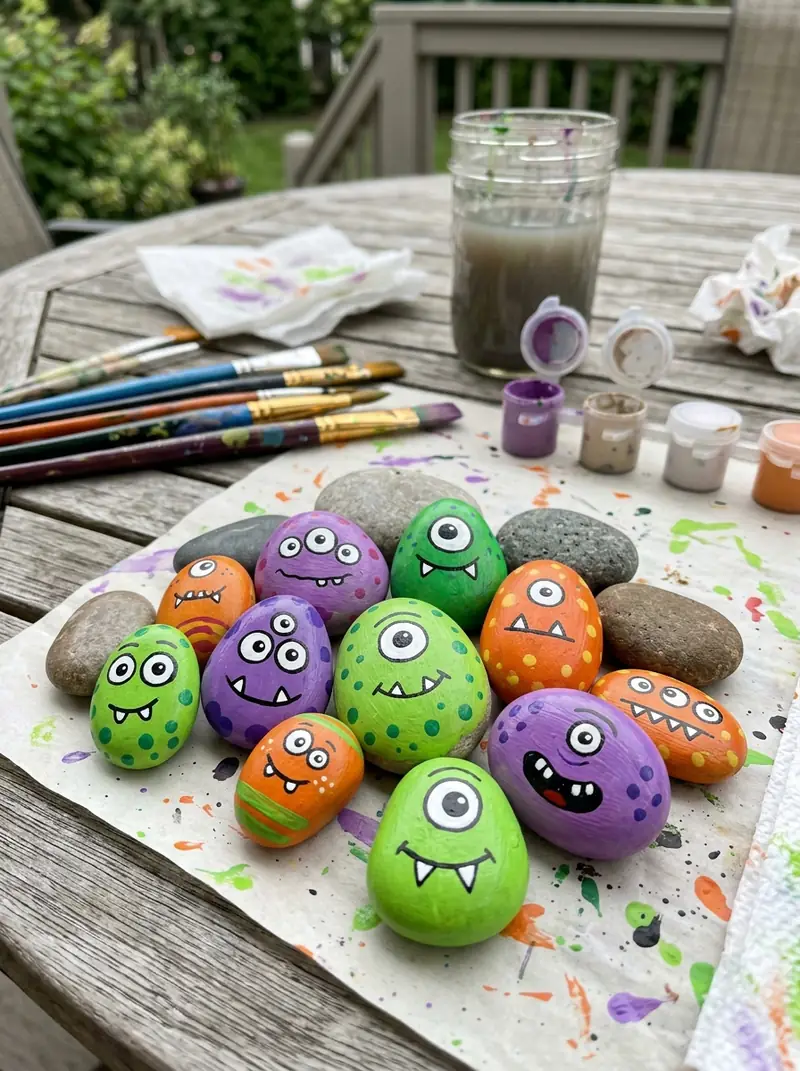 Painted Rock Monsters