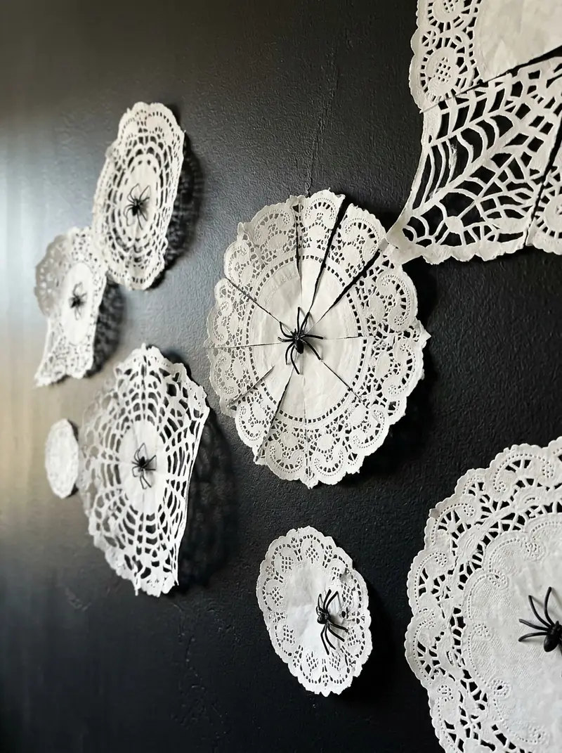 Paper Doily Spiderwebs