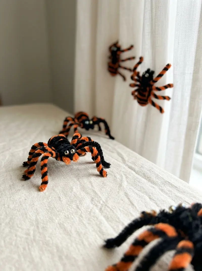 Pipe Cleaner Spiders