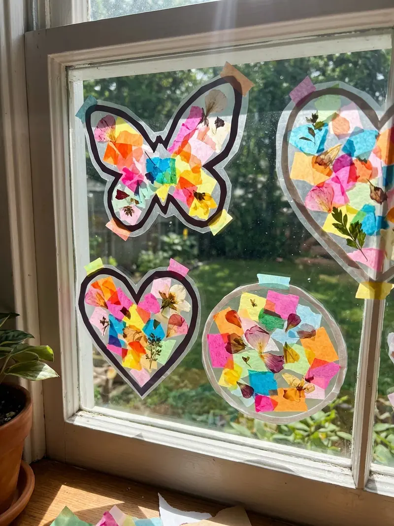 Contact Paper Suncatchers
