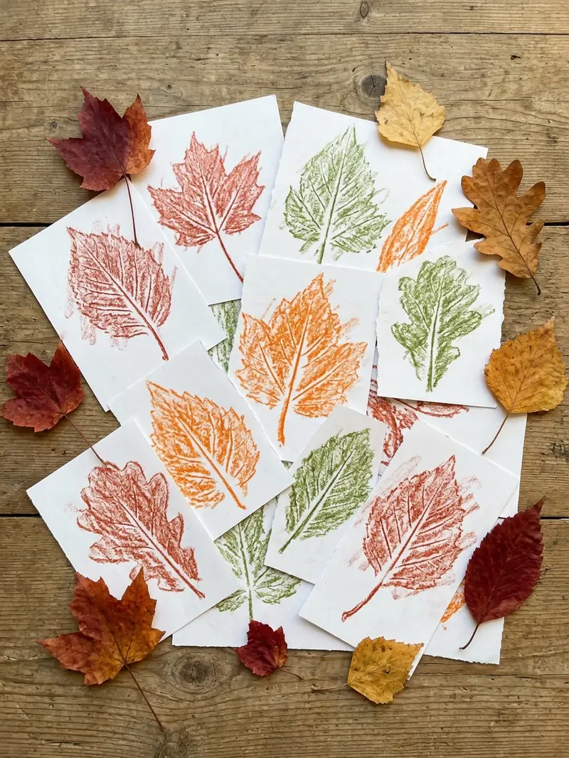 Leaf Rubbing Collage