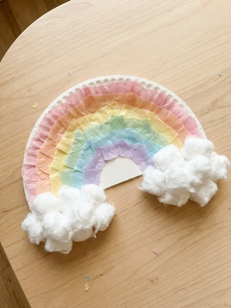 Paper Plate Rainbow Wall Art