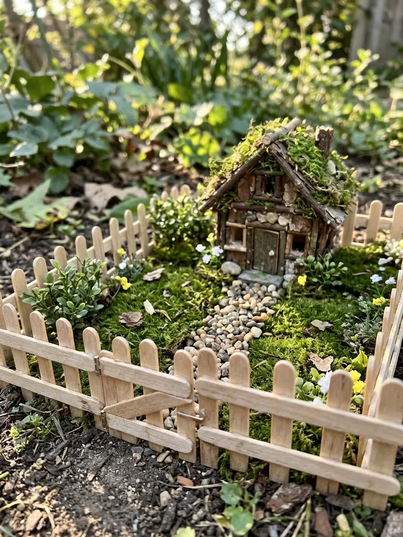 Fairy Garden Fence From Popsicle Sticks
