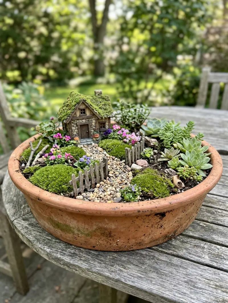 Fairy Garden in a Terracotta Pot
