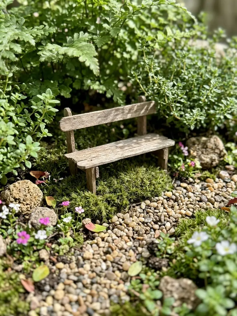 Miniature Fairy Garden Bench