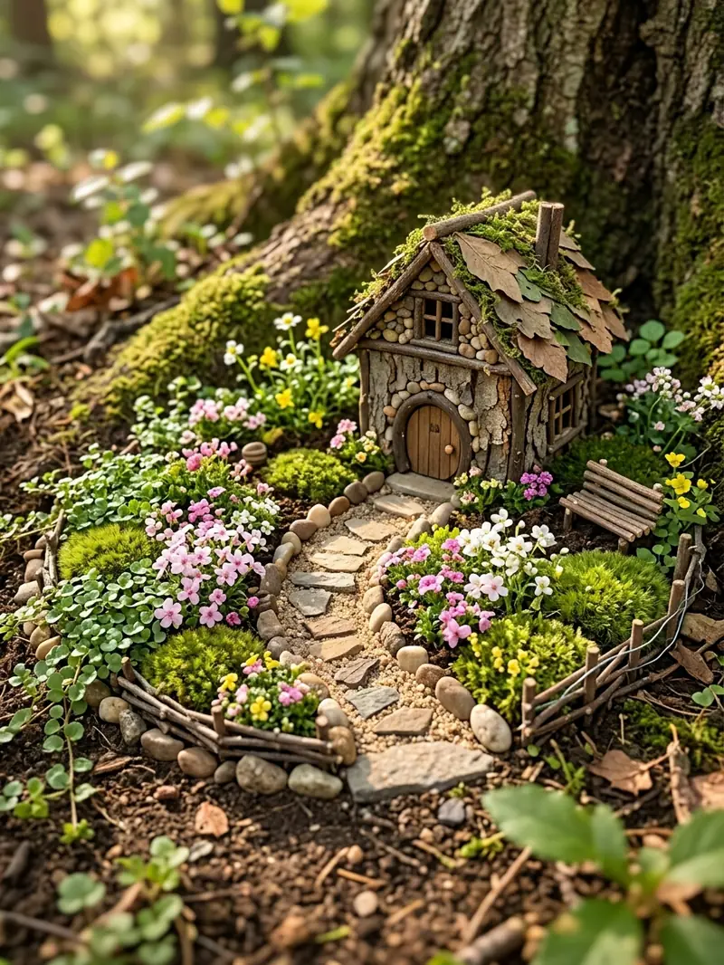 Miniature Fairy Garden Flower Beds