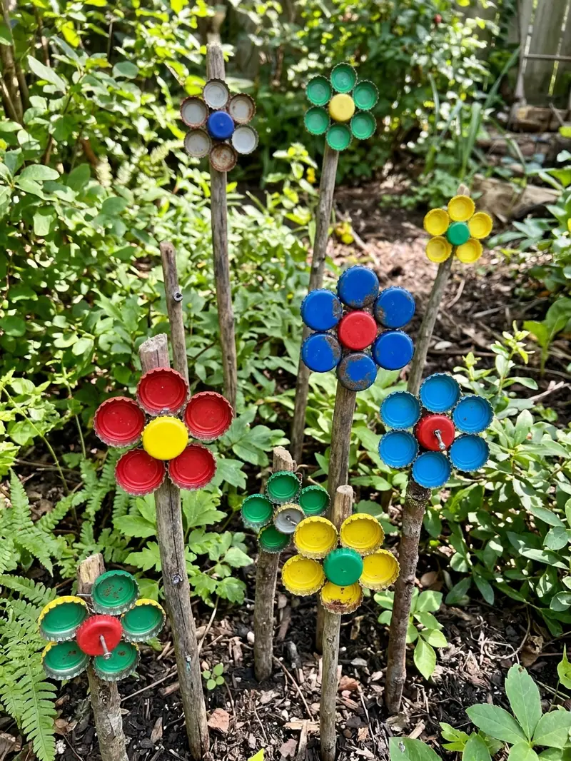 Bottle Cap Garden Flowers