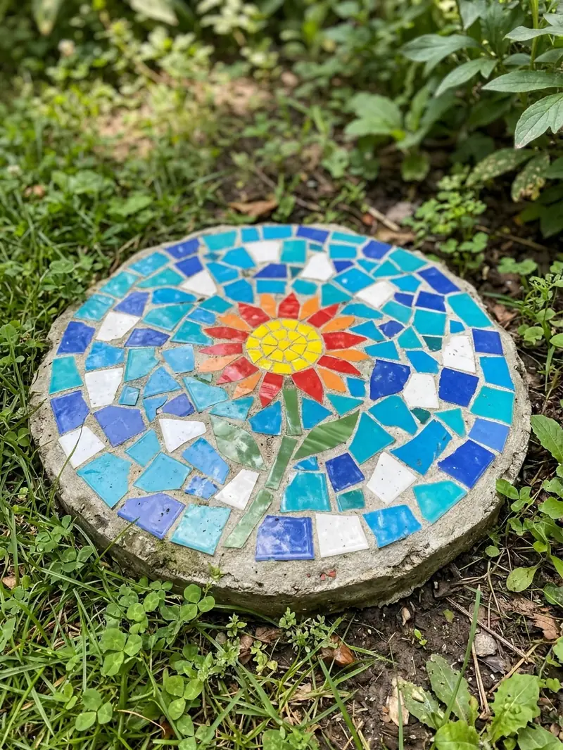 Broken Tile Mosaic Stepping Stones
