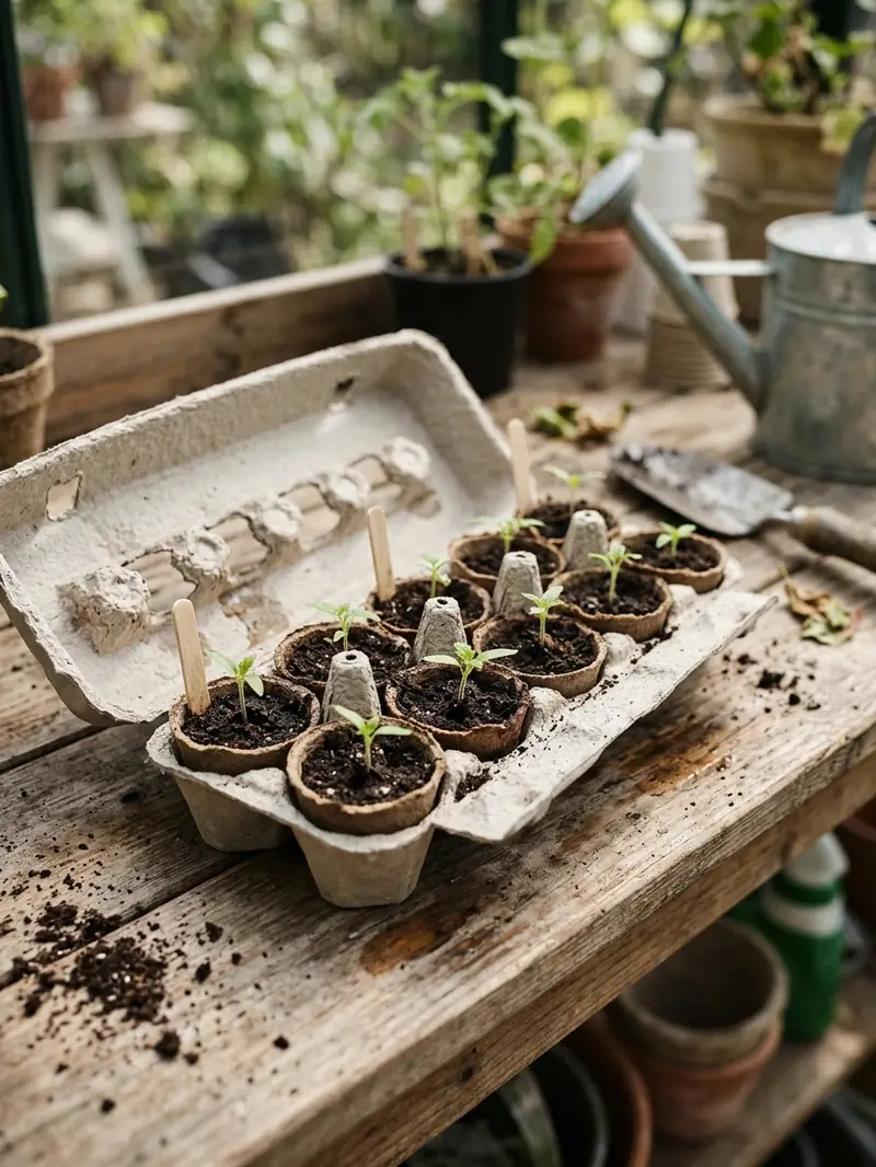 Egg Carton Seed Starters