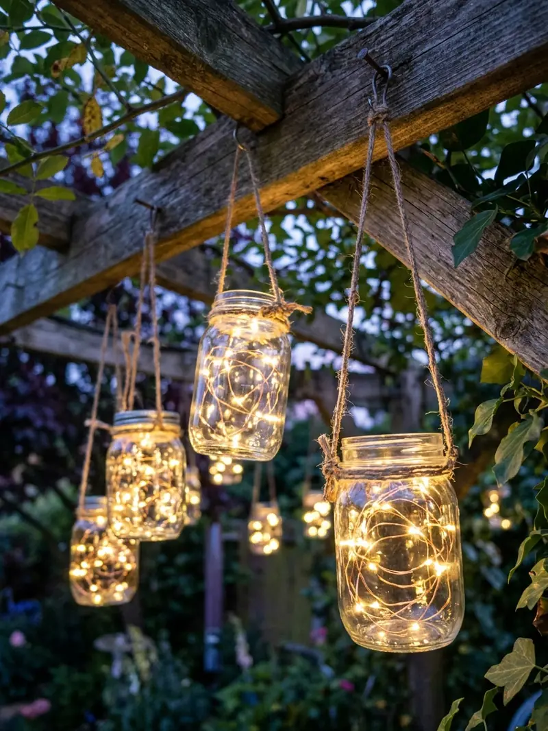 Mason Jar Garden Lanterns