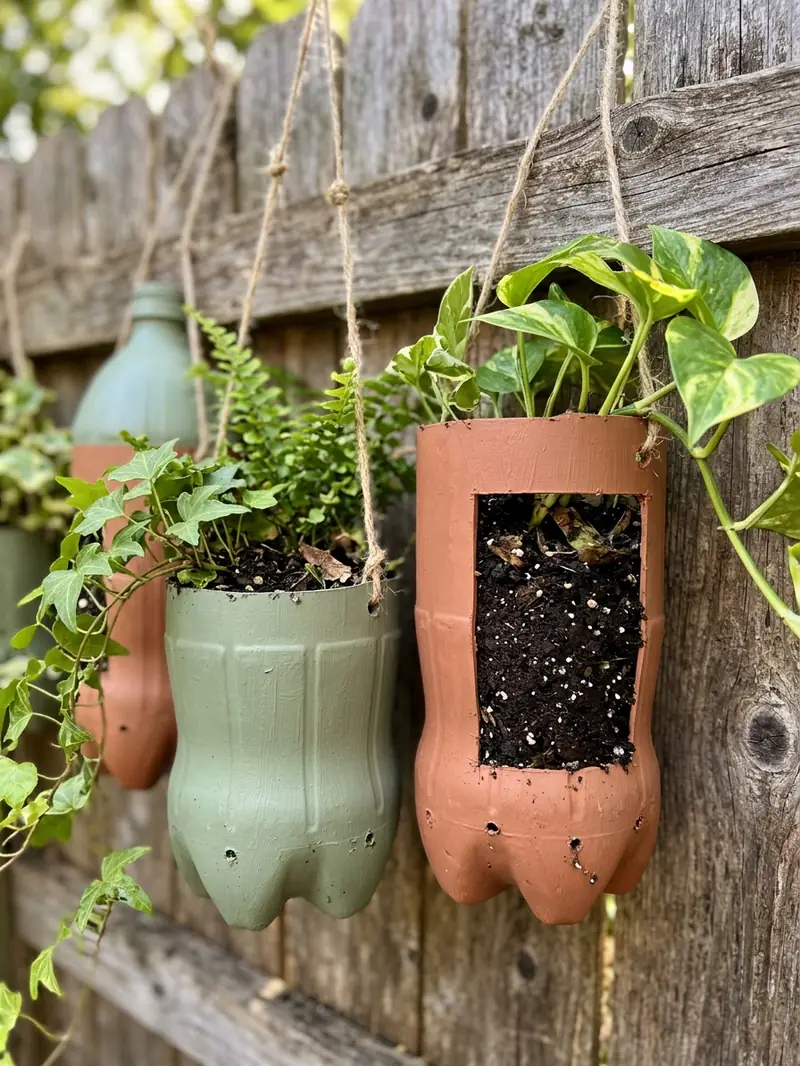 Plastic Bottle Hanging Planters