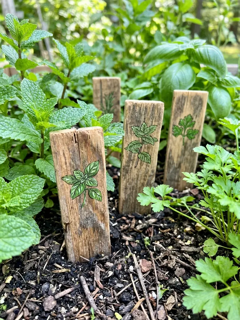 Reclaimed Wood Plant Markers