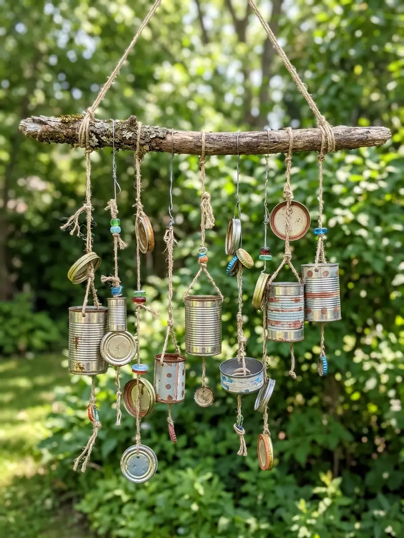 Tin Can Garden Wind Chimes