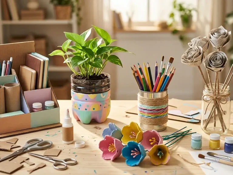how to make crafts from waste materials