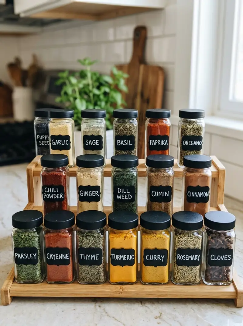 Chalkboard Label Spice Jars