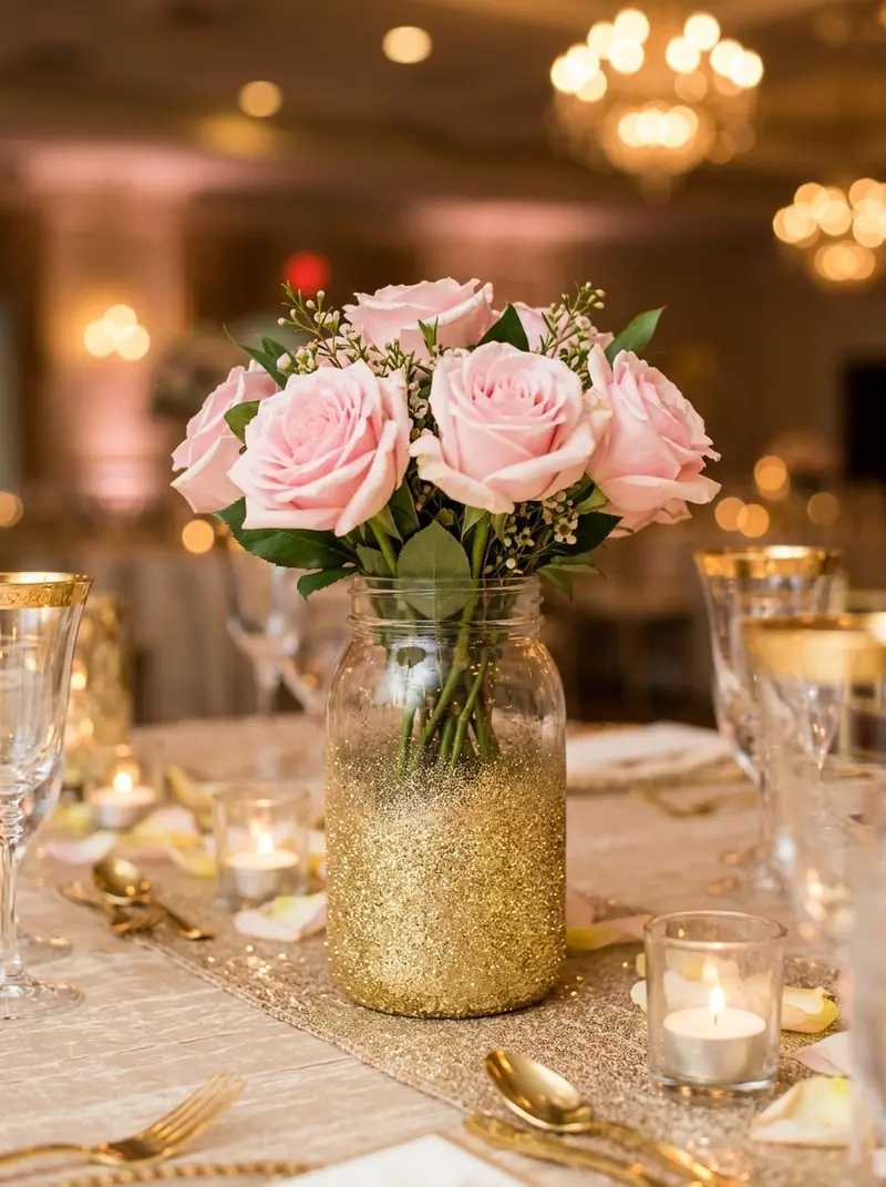 Glitter Shimmer Party Vases