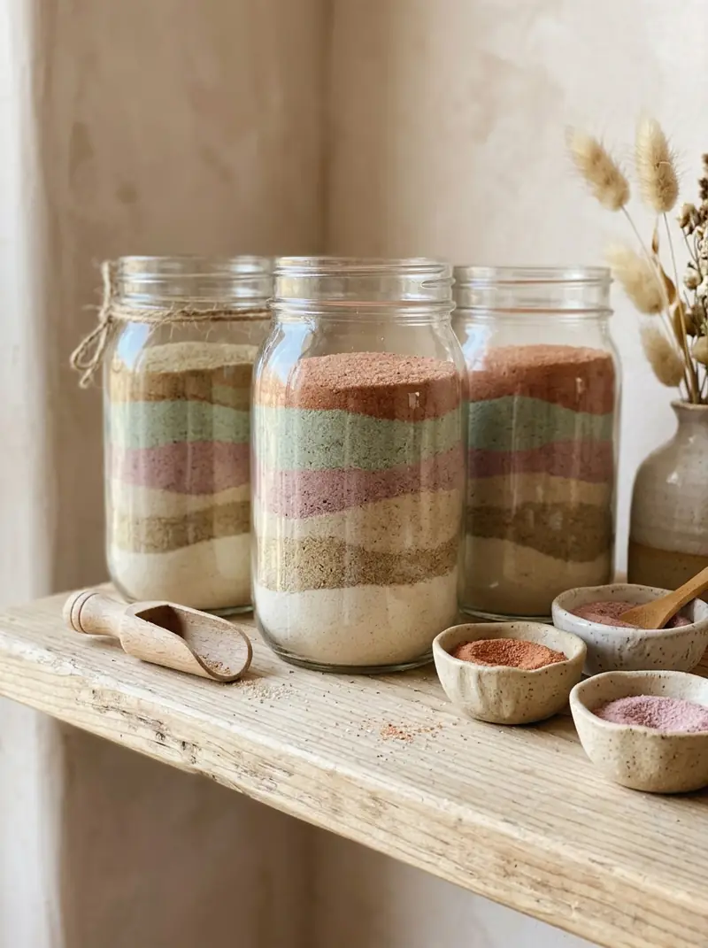 Mason Jar Decorative Sand Layers