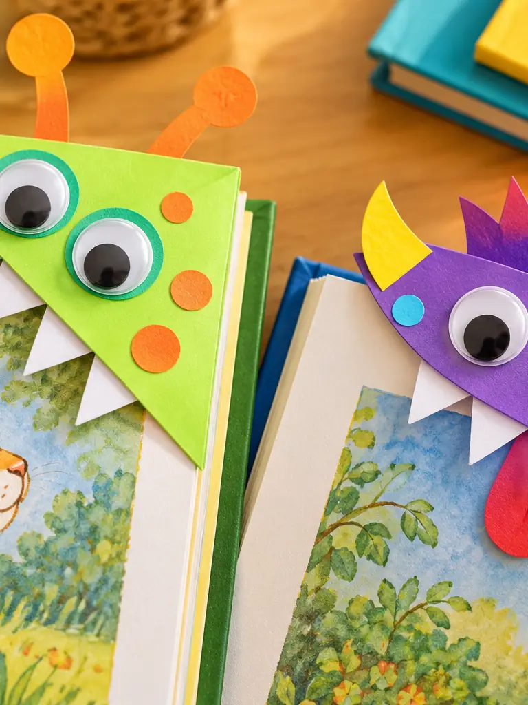 Cardstock Bookmark Monsters