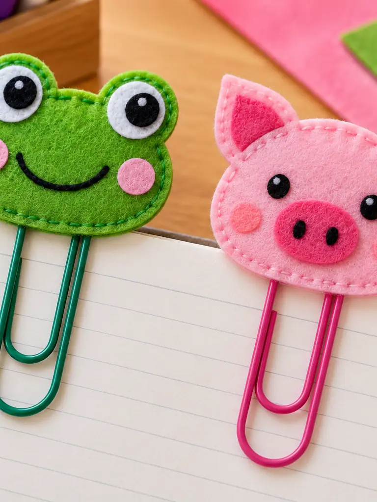 Felt Animal Bookmark Clips