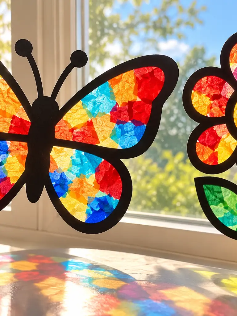 Tissue Paper Sun Catchers