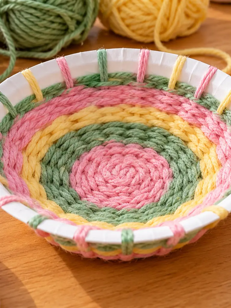 Woven Yarn Paper Plate Bowls
