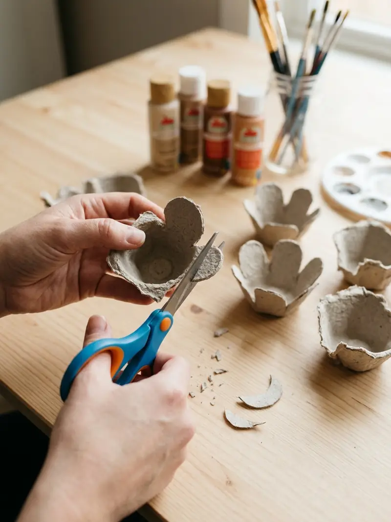 Make Colorful Flowers from an Egg Carton