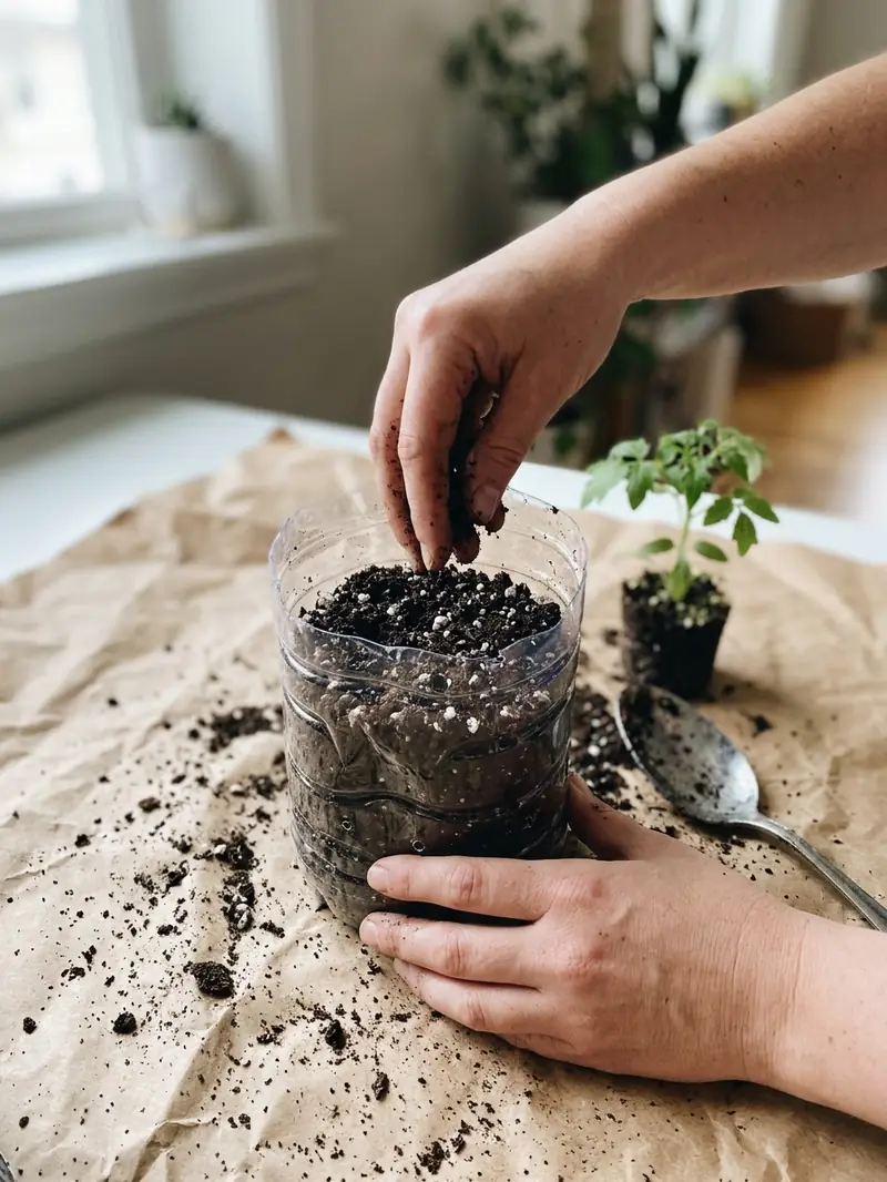 Turn a Plastic Bottle into a Planter